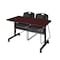 Kobe Rectangle FlipTop Table, 48" W, 29" H, Laminate Top, Mahogany MKFTM4824MH44BK - alternate 1